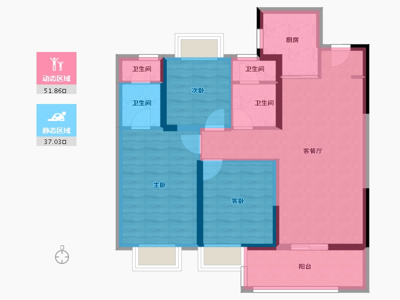 江西省-南昌市-金地九峯境-78.41-户型库-动静分区