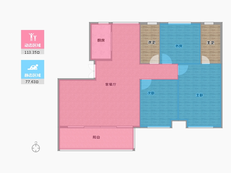 安徽省-滁州市-桂语江南-199.55-户型库-动静分区