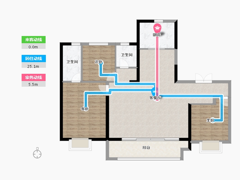 甘肃省-兰州市-保利天汇-113.61-户型库-动静线