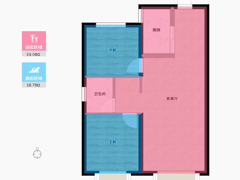 吉林省-长春市-锦溢·净月辰院-51.64-户型库-动静分区