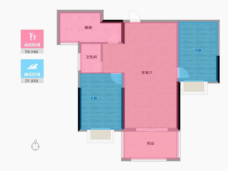 江西省-吉安市-庐陵润景-75.63-户型库-动静分区