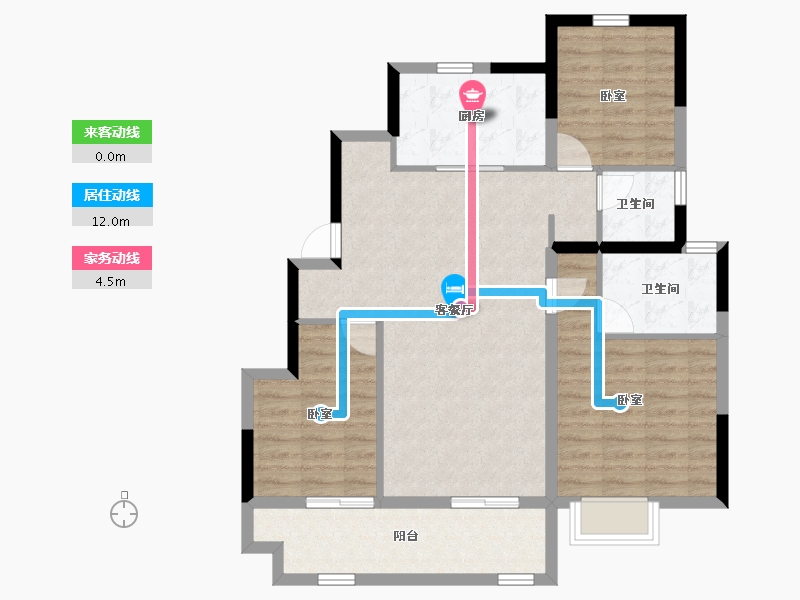 山东省-济南市-保利公园上城-92.08-户型库-动静线