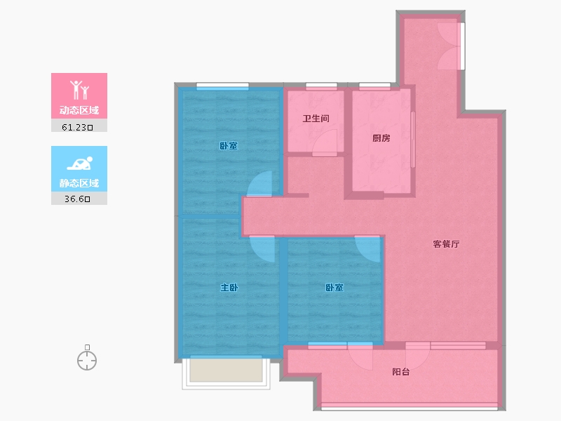 山东省-青岛市-融海·启城-87.33-户型库-动静分区