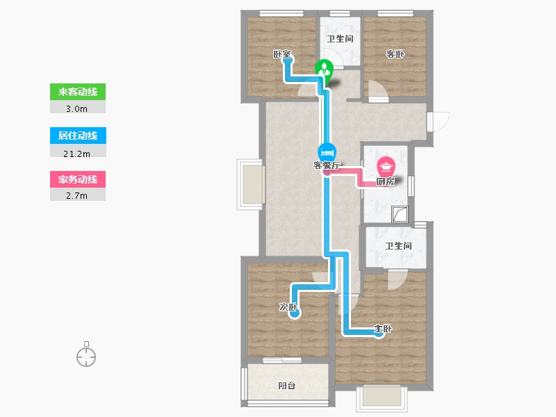 浙江省-宁波市-保利·和颂望悦-88.00-户型库-动静线