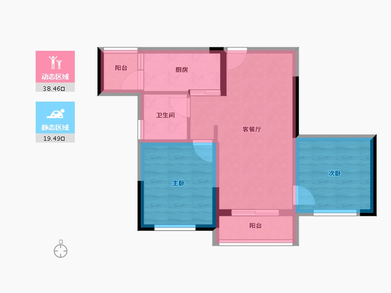 四川省-成都市-高投贤悦府-50.53-户型库-动静分区