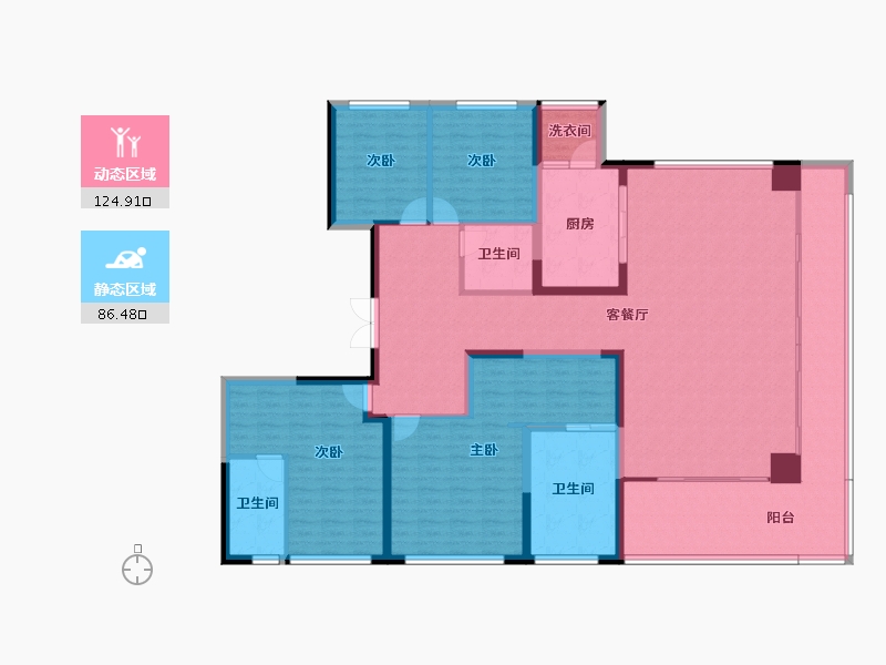 四川省-成都市-锦江赋-192.31-户型库-动静分区