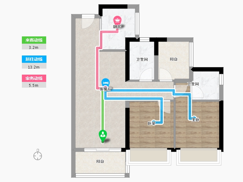 广东省-佛山市-远洋北控天成-63.59-户型库-动静线