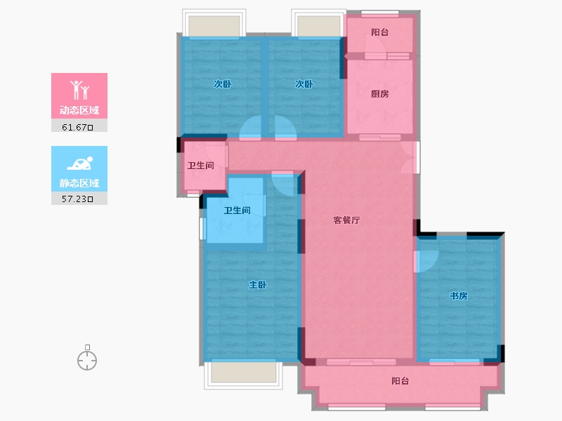 重庆-重庆市-洺悦城-105.49-户型库-动静分区