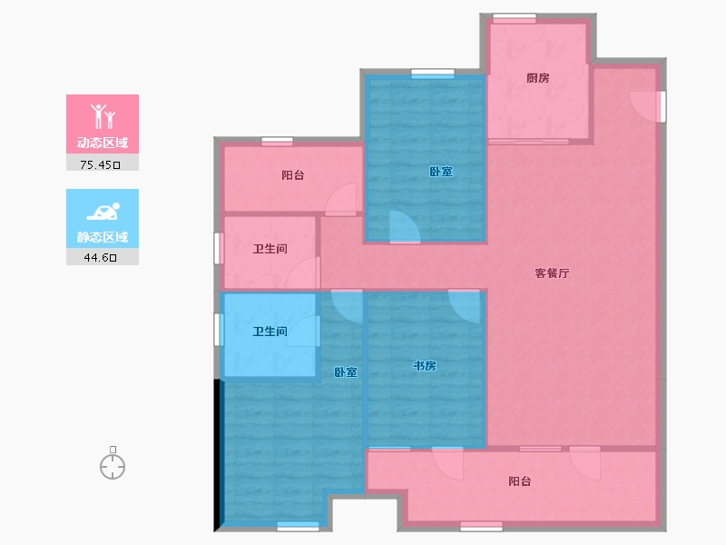 宁夏回族自治区-银川市-银川融创城-109.97-户型库-动静分区