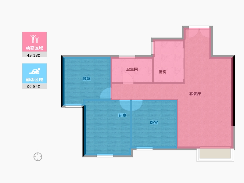 河北省-保定市-保利·堂悦-78.74-户型库-动静分区