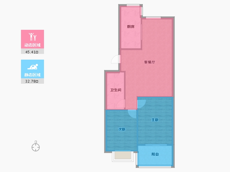 山东省-青岛市-百通馨苑-二区-69.00-户型库-动静分区