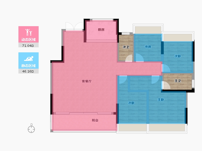 四川省-成都市-锦江璞园-115.19-户型库-动静分区