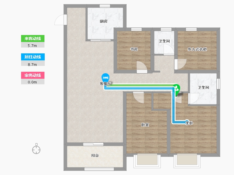 山东省-菏泽市-水岸学府-104.00-户型库-动静线