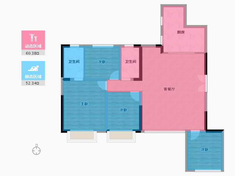 四川省-成都市-人居九林语-101.68-户型库-动静分区