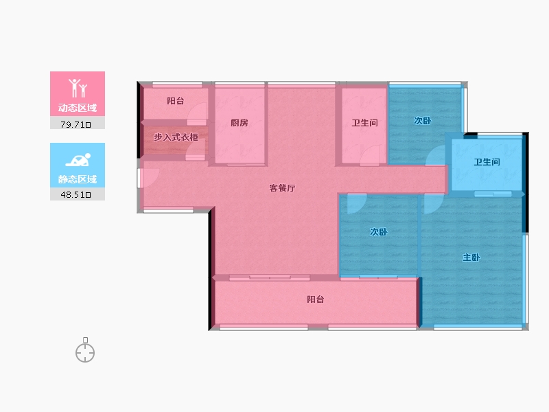 广东省-广州市-万科万汇天地·瑧园-116.11-户型库-动静分区