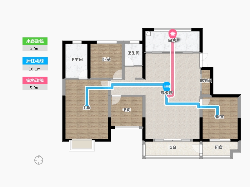 山西省-晋中市-文旅·云溪里-119.89-户型库-动静线