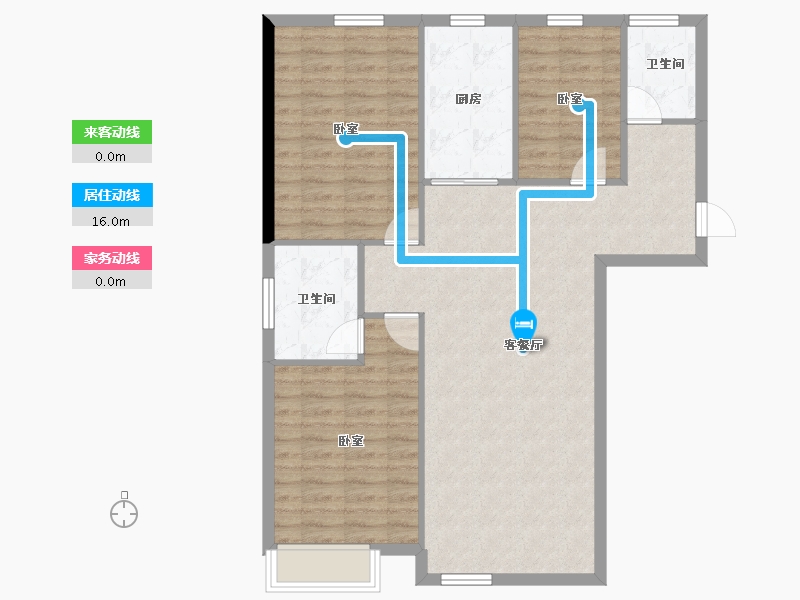 陕西省-榆林市-万象星辰-95.86-户型库-动静线