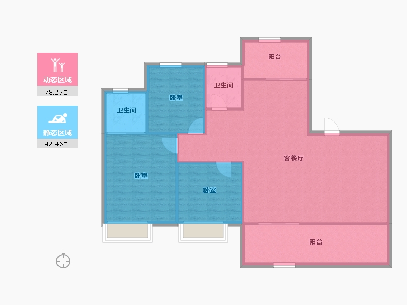 安徽省-合肥市-皖投云启锦上-111.58-户型库-动静分区