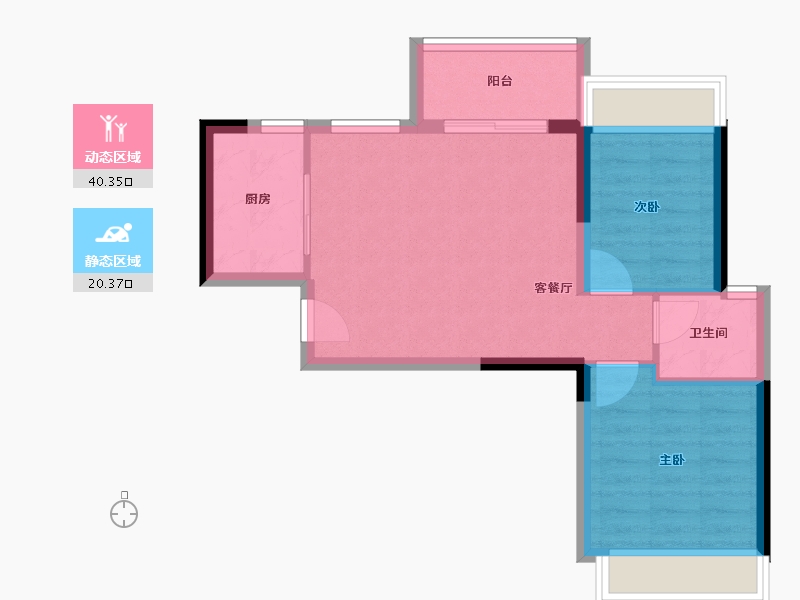 广东省-深圳市-安居玥龙苑-54.40-户型库-动静分区