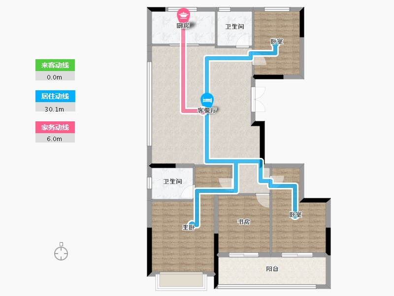 浙江省-绍兴市-中海铂隽-124.80-户型库-动静线