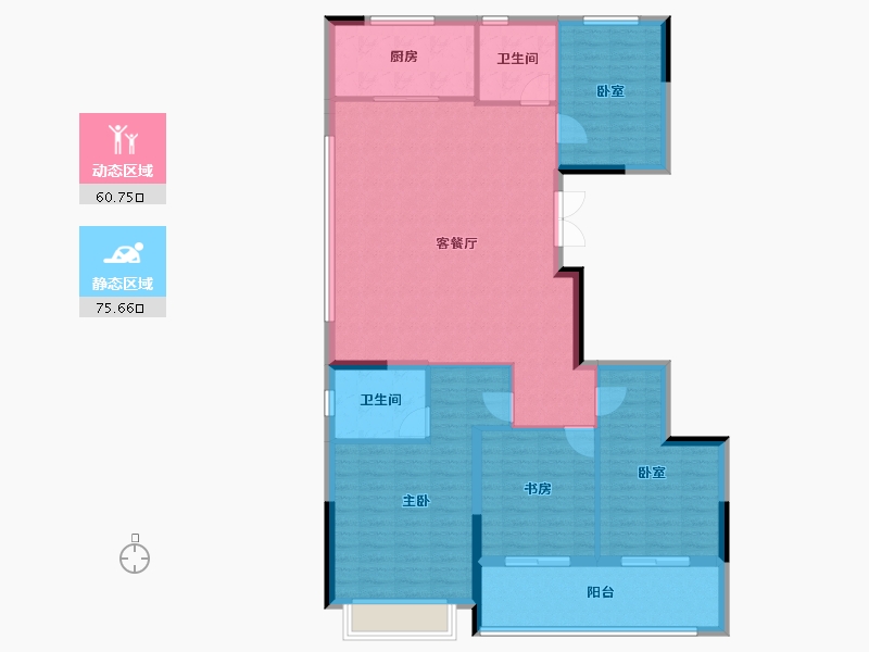 浙江省-绍兴市-中海铂隽-124.80-户型库-动静分区