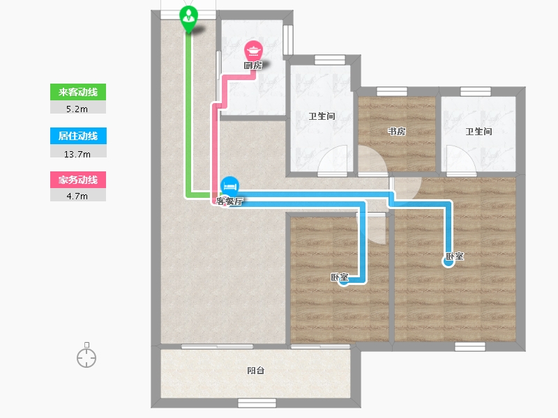 浙江省-湖州市-满庭芳府-73.02-户型库-动静线