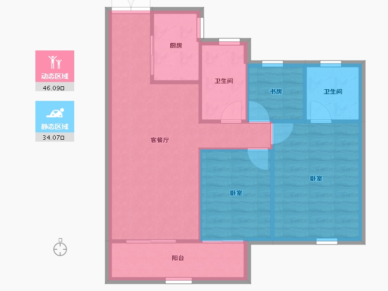 浙江省-湖州市-满庭芳府-73.02-户型库-动静分区