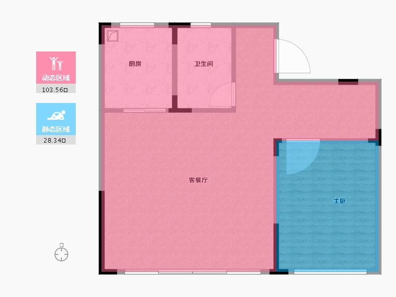 浙江省-杭州市-驭远久映樾府-123.76-户型库-动静分区