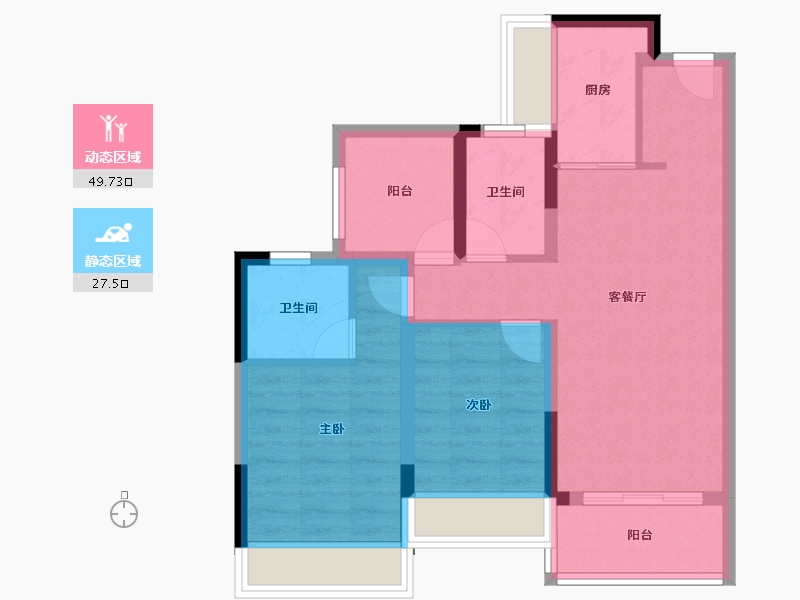 广东省-珠海市-方直西岸-68.01-户型库-动静分区