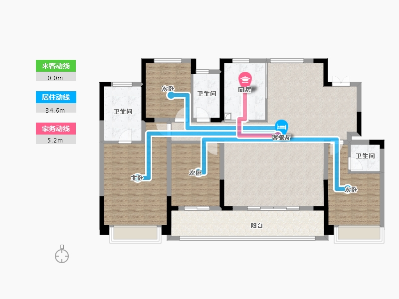 浙江省-嘉兴市-铂翠云邸-143.21-户型库-动静线