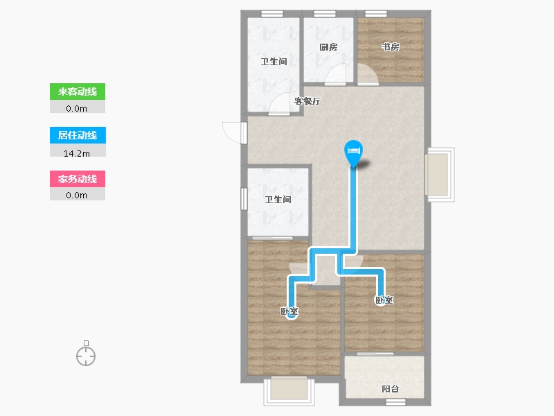 浙江省-宁波市-保利·和颂文华-82.85-户型库-动静线