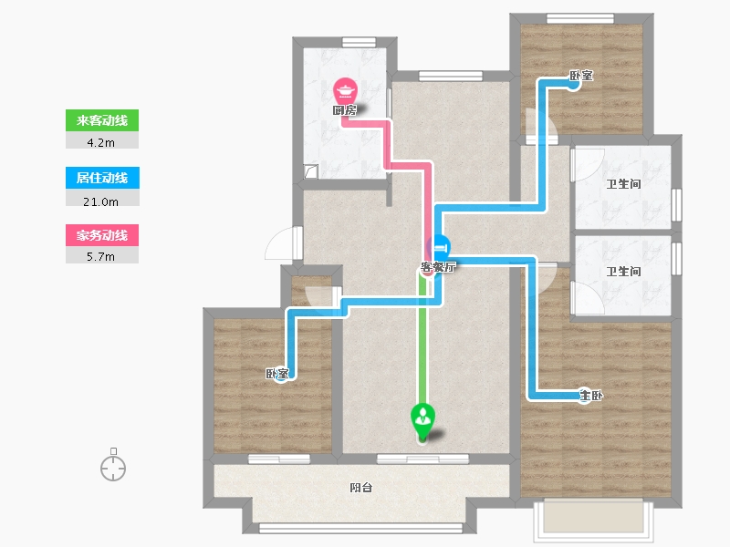 山东省-青岛市-海信九麓府-99.21-户型库-动静线