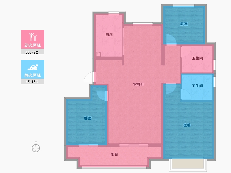 山东省-青岛市-海信九麓府-99.21-户型库-动静分区