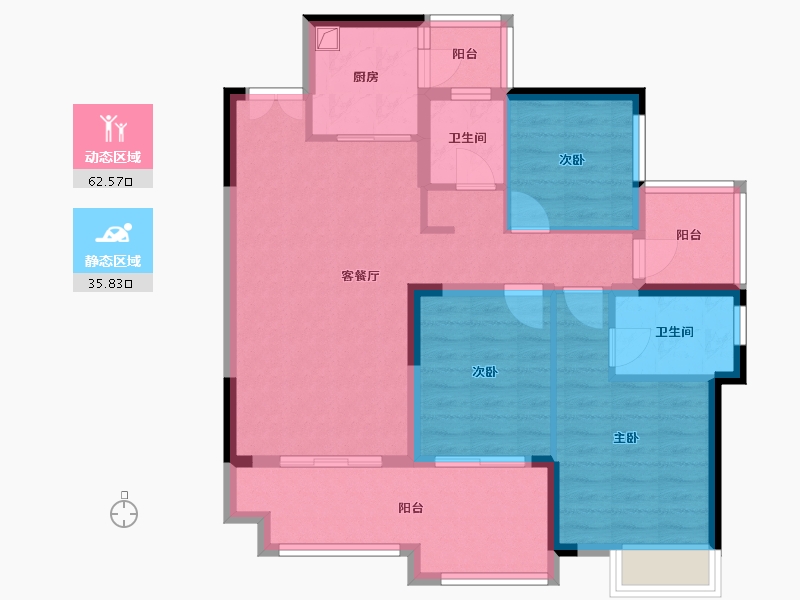 贵州省-贵阳市-多彩贵州城-100.00-户型库-动静分区