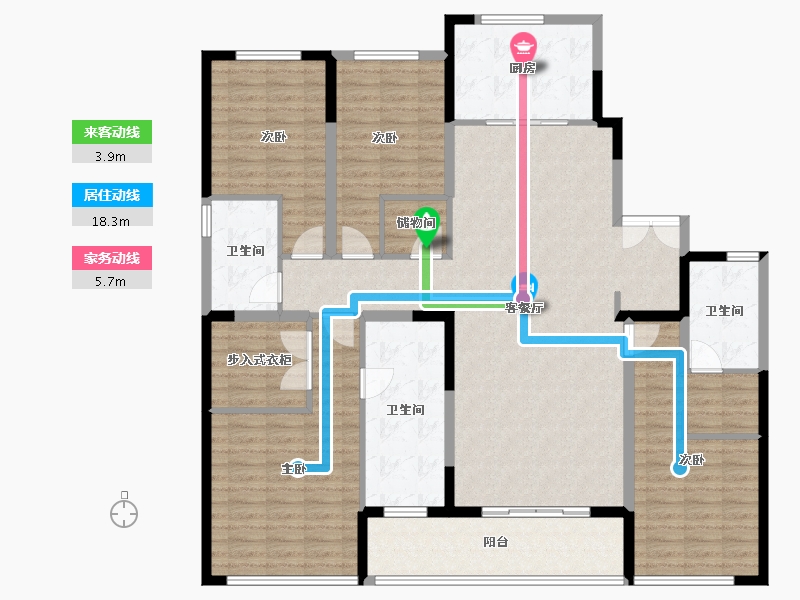 浙江省-杭州市-秦望府-155.48-户型库-动静线