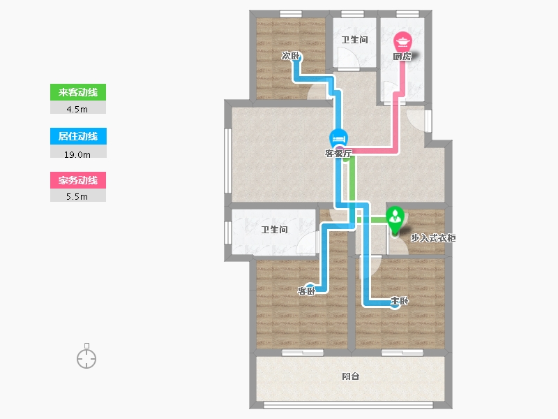 安徽省-淮北市-融翔书香-88.00-户型库-动静线