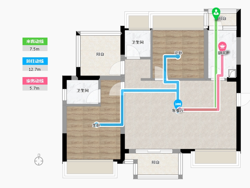 四川省-攀枝花市-铜锣湾FIC-71.01-户型库-动静线