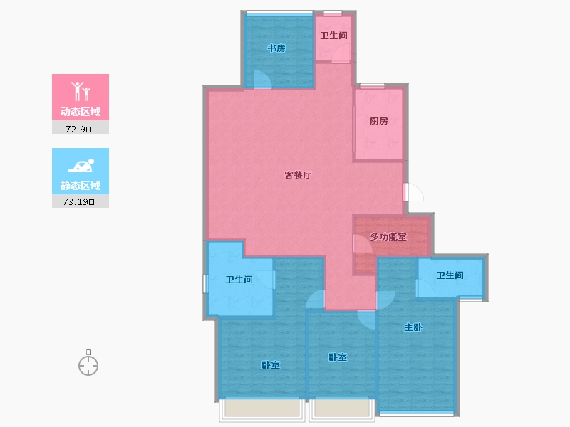 浙江省-温州市-东厦滨江上品-134.58-户型库-动静分区