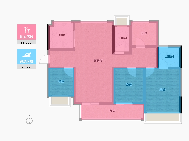 广东省-珠海市-方直西岸-88.00-户型库-动静分区