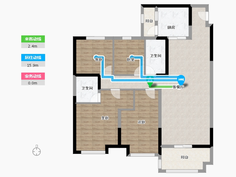 甘肃省-兰州市-农投玫瑰花园-115.10-户型库-动静线