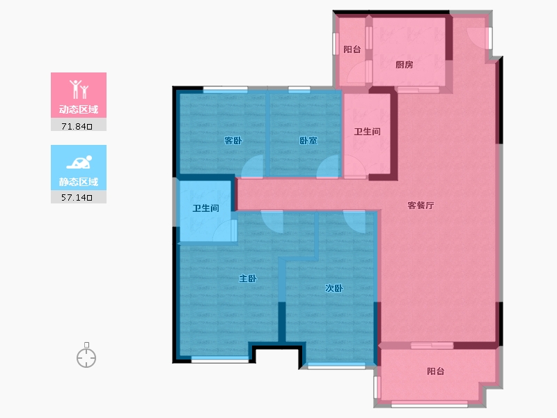 甘肃省-兰州市-农投玫瑰花园-115.10-户型库-动静分区