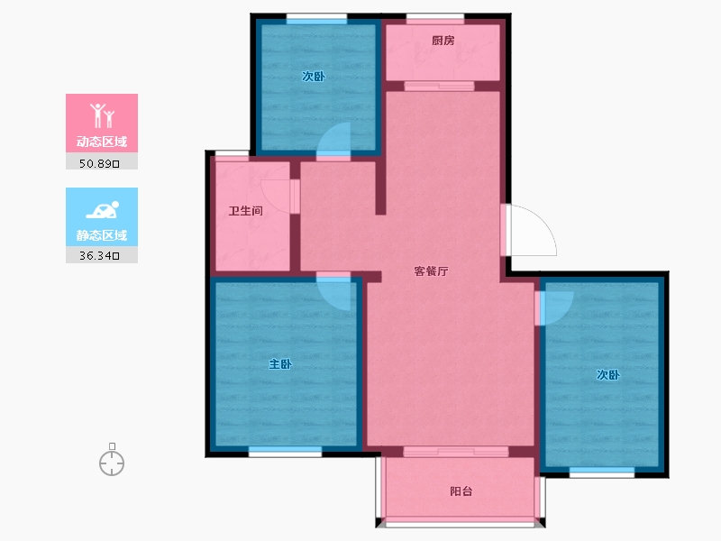 河北省-邯郸市-静和苑-77.38-户型库-动静分区