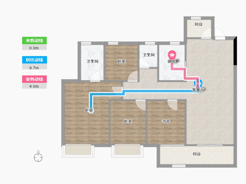 浙江省-嘉兴市-华宸府-106.05-户型库-动静线