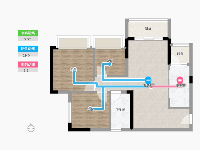 四川省-成都市-兴城人居鎏林语-65.10-户型库-动静线