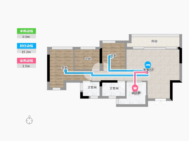 重庆-重庆市-海成云沐-68.00-户型库-动静线