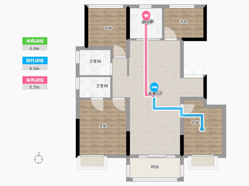 浙江省-宁波市-天乾湾-97.17-户型库-动静线