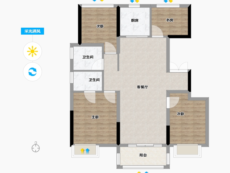 浙江省-宁波市-天乾湾-97.17-户型库-采光通风