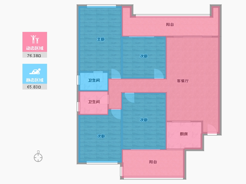 湖南省-邵阳市-凰腾阅江山-135.00-户型库-动静分区