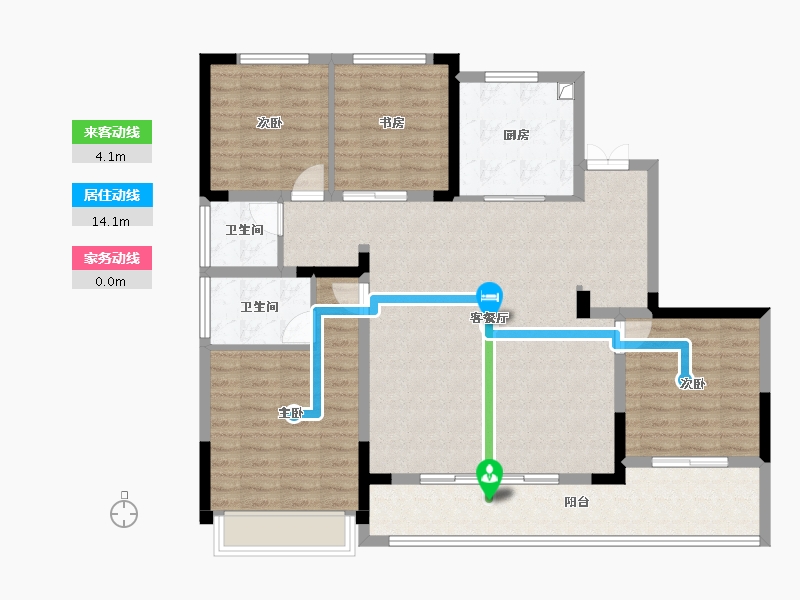 浙江省-嘉兴市-铂翠云邸-119.20-户型库-动静线