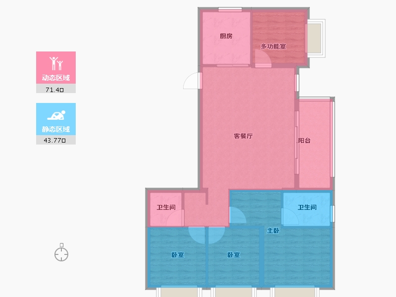 上海-上海市-保利联发光合臻园-104.80-户型库-动静分区